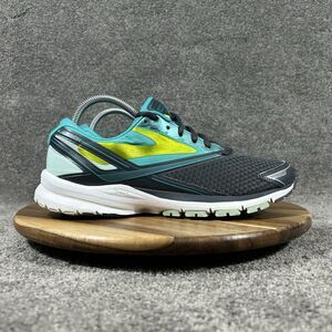 Brooks Launch 4 1202341B077 Women’s Sz 9.5 Gray Teal Athletic Running Shoes Used